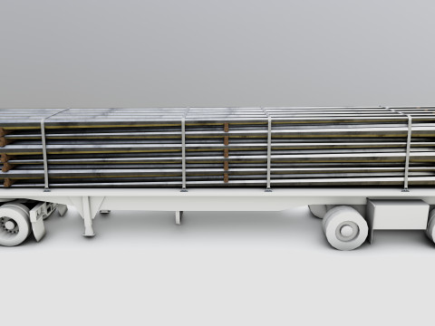 CARGO MODELS FOR TRUCK TRAILER-Polygon Pole Type-1 3D Model