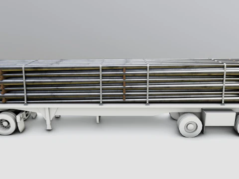 CARGO MODELS FOR TRUCK TRAILER-Polygon Pole Type-1 3D Model