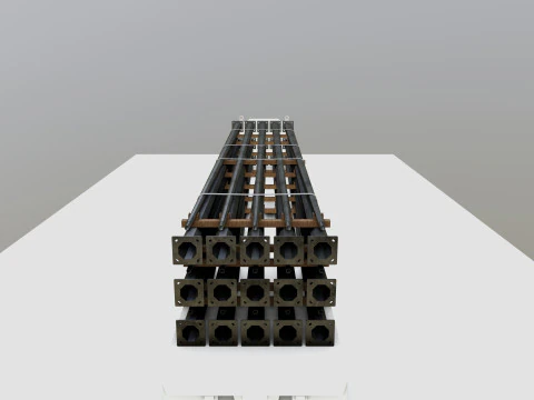CARGO MODELS FOR TRUCK TRAILER-Polygon Pole Type-1 3D Model
