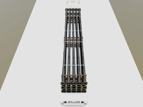 CARGO MODELS FOR TRUCK TRAILER-Polygon Pole Type-1 3D Model
