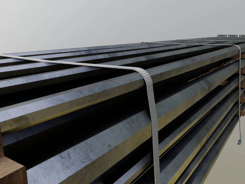CARGO MODELS FOR TRUCK TRAILER-Polygon Pole Type-1 3D Model