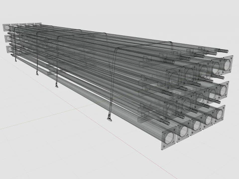 CARGO MODELS FOR TRUCK TRAILER-Polygon Pole Type-1 3D Model