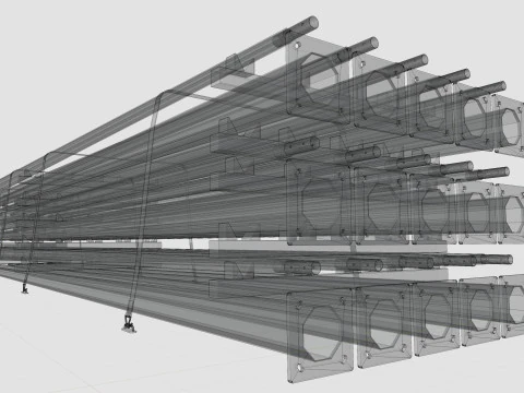 CARGO MODELS FOR TRUCK TRAILER-Polygon Pole Type-1 3D Model