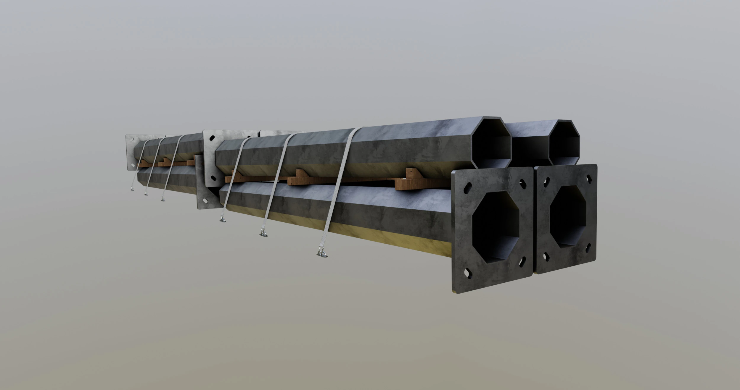 CARGO MODELS FOR TRUCK TRAILER-Polygon Pole Type-2 3D Model .c4d .max .obj .3ds .fbx .stl .blend 