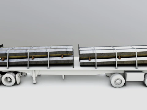 CARGO MODELS FOR TRUCK TRAILER-Polygon Pole Type-2 3D Model