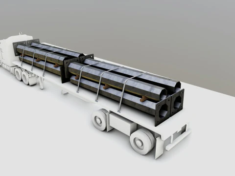 CARGO MODELS FOR TRUCK TRAILER-Polygon Pole Type-2 3D Model