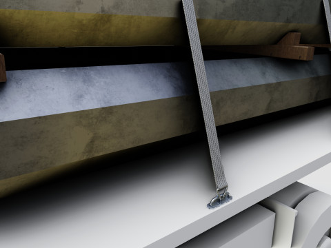 CARGO MODELS FOR TRUCK TRAILER-Polygon Pole Type-2 Model 3D