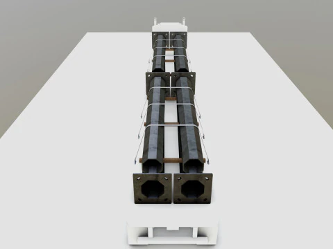 CARGO MODELS FOR TRUCK TRAILER-Polygon Pole Type-2 3D Model