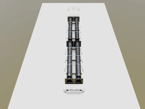 CARGO MODELS FOR TRUCK TRAILER-Polygon Pole Type-2 3D Model