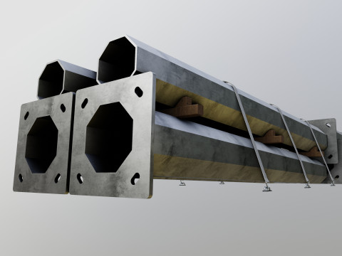 CARGO MODELS FOR TRUCK TRAILER-Polygon Pole Type-2 Model 3D