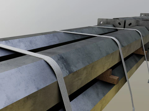 CARGO MODELS FOR TRUCK TRAILER-Polygon Pole Type-2 3D Model