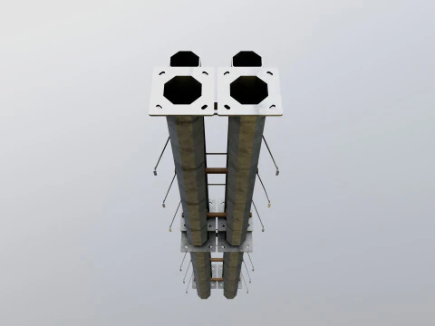 CARGO MODELS FOR TRUCK TRAILER-Polygon Pole Type-2 3D Model