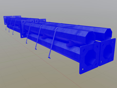 CARGO MODELS FOR TRUCK TRAILER-Polygon Pole Type-2 Model 3D