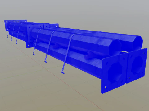 CARGO MODELS FOR TRUCK TRAILER-Polygon Pole Type-2 3D Model