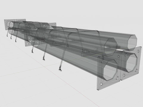 CARGO MODELS FOR TRUCK TRAILER-Polygon Pole Type-2 3D Model
