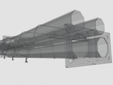 CARGO MODELS FOR TRUCK TRAILER-Polygon Pole Type-2 Model 3D