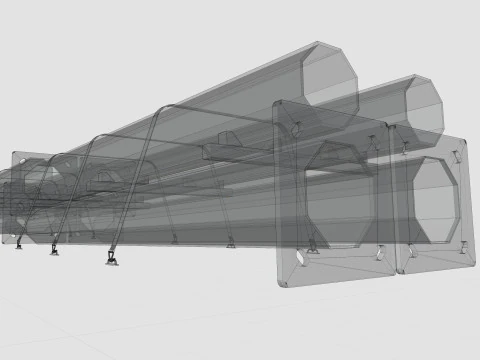 CARGO MODELS FOR TRUCK TRAILER-Polygon Pole Type-2 3D Model