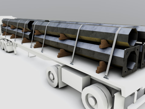 CARGO MODELS FOR TRUCK TRAILER-Polygon Pole Type-2-1 3D Модель