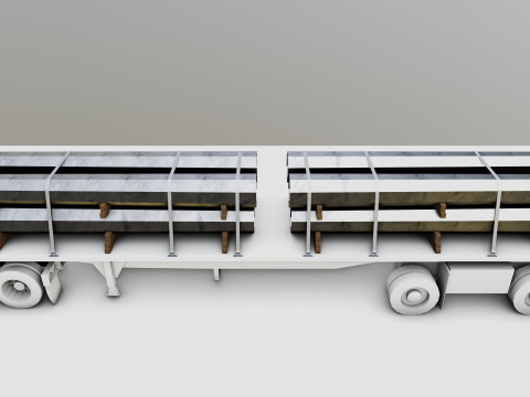CARGO MODELS FOR TRUCK TRAILER-Polygon Pole Type-2-1 3D Модель