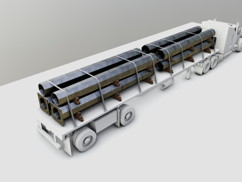 CARGO MODELS FOR TRUCK TRAILER-Polygon Pole Type-2-1 3D Модель