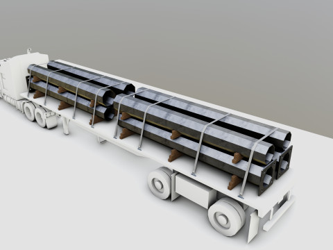CARGO MODELS FOR TRUCK TRAILER-Polygon Pole Type-2-1 3D Модель