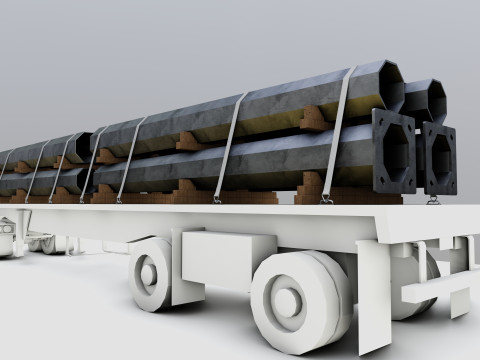 CARGO MODELS FOR TRUCK TRAILER-Polygon Pole Type-2-1 3D Модель