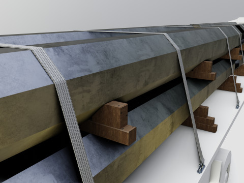 CARGO MODELS FOR TRUCK TRAILER-Polygon Pole Type-2-1 3D Модель