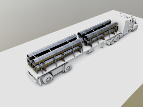 CARGO MODELS FOR TRUCK TRAILER-Polygon Pole Type-2-1 3D Модель