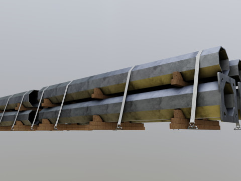 CARGO MODELS FOR TRUCK TRAILER-Polygon Pole Type-2-1 3D Модель