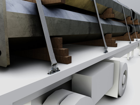 CARGO MODELS FOR TRUCK TRAILER-Polygon Pole Type-2-1 3D Модель