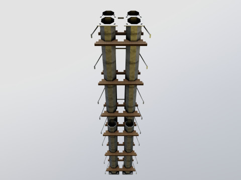 CARGO MODELS FOR TRUCK TRAILER-Polygon Pole Type-2-1 3D Модель