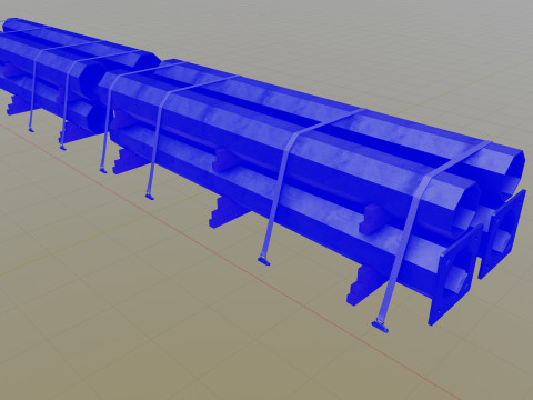 CARGO MODELS FOR TRUCK TRAILER-Polygon Pole Type-2-1 3D Модель