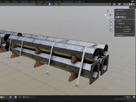 CARGO MODELS FOR TRUCK TRAILER-Polygon Pole Type-2-1 3D Модель