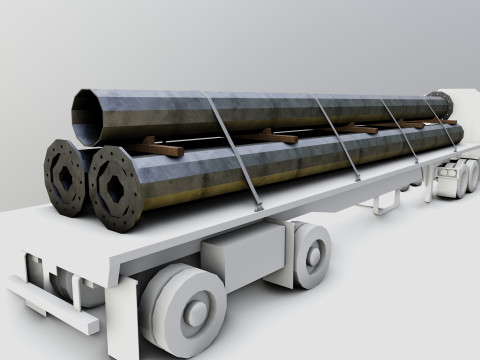 CARGO MODELS FOR TRUCK TRAILER-Polygon Pole Type-3 Modello 3D