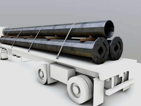 CARGO MODELS FOR TRUCK TRAILER-Polygon Pole Type-3 Modello 3D