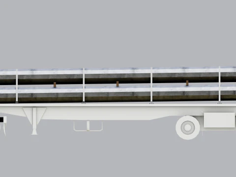 CARGO MODELS FOR TRUCK TRAILER-Polygon Pole Type-3 3D Model