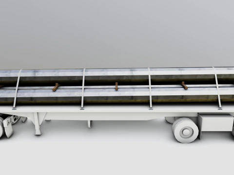 CARGO MODELS FOR TRUCK TRAILER-Polygon Pole Type-3 3D Model