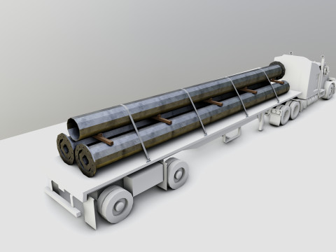 CARGO MODELS FOR TRUCK TRAILER-Polygon Pole Type-3 Modello 3D