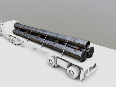 CARGO MODELS FOR TRUCK TRAILER-Polygon Pole Type-3 Modello 3D