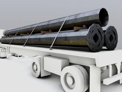 CARGO MODELS FOR TRUCK TRAILER-Polygon Pole Type-3 Modello 3D