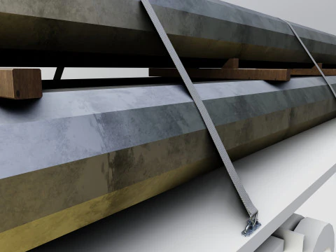 CARGO MODELS FOR TRUCK TRAILER-Polygon Pole Type-3 3D Model