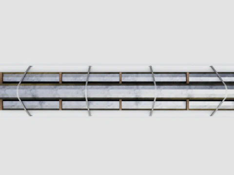 CARGO MODELS FOR TRUCK TRAILER-Polygon Pole Type-3 3D Model