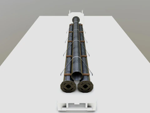 CARGO MODELS FOR TRUCK TRAILER-Polygon Pole Type-3 3D Model