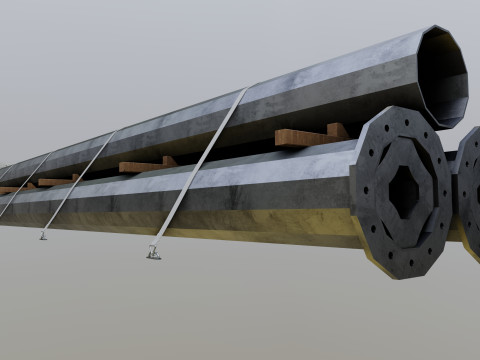 CARGO MODELS FOR TRUCK TRAILER-Polygon Pole Type-3 Modello 3D