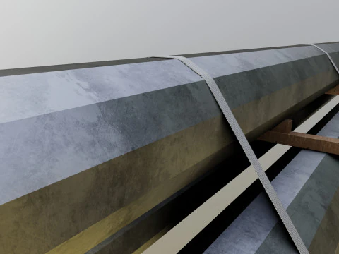 CARGO MODELS FOR TRUCK TRAILER-Polygon Pole Type-3 3D Model