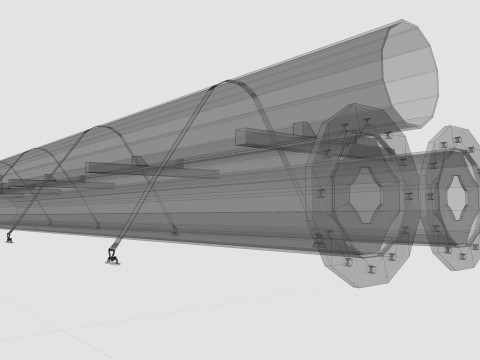 CARGO MODELS FOR TRUCK TRAILER-Polygon Pole Type-3 Modello 3D