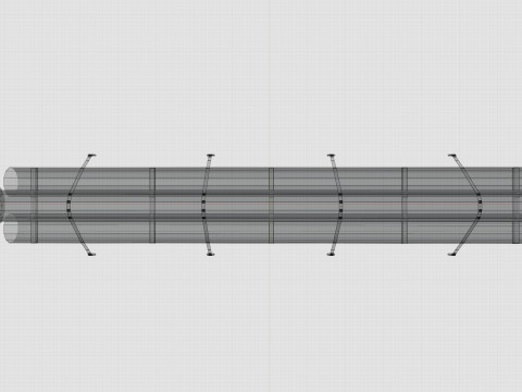 CARGO MODELS FOR TRUCK TRAILER-Polygon Pole Type-3 Modello 3D