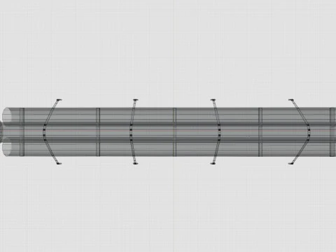 CARGO MODELS FOR TRUCK TRAILER-Polygon Pole Type-3 3D Model