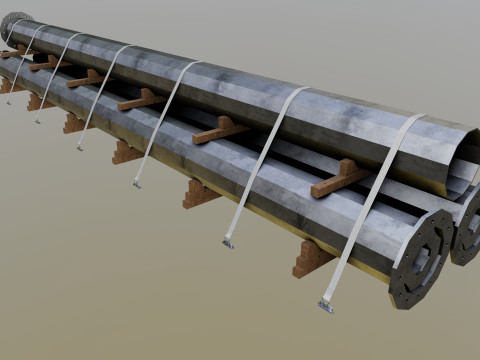 CARGO MODELS FOR TRUCK TRAILER-Polygon Pole Type-3-1 3Dモデル