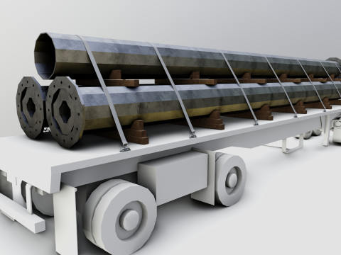 CARGO MODELS FOR TRUCK TRAILER-Polygon Pole Type-3-1 Model 3D